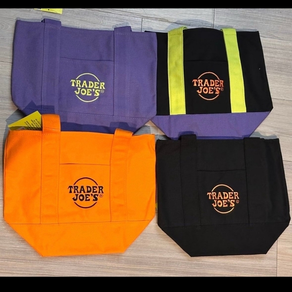 Trader Joe's Colorful Tote Bag Set